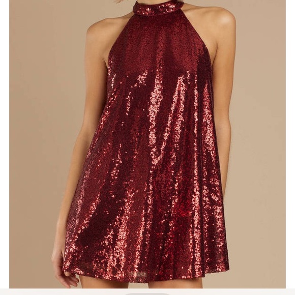 Red sequin holiday dress - Picture 1 of 2